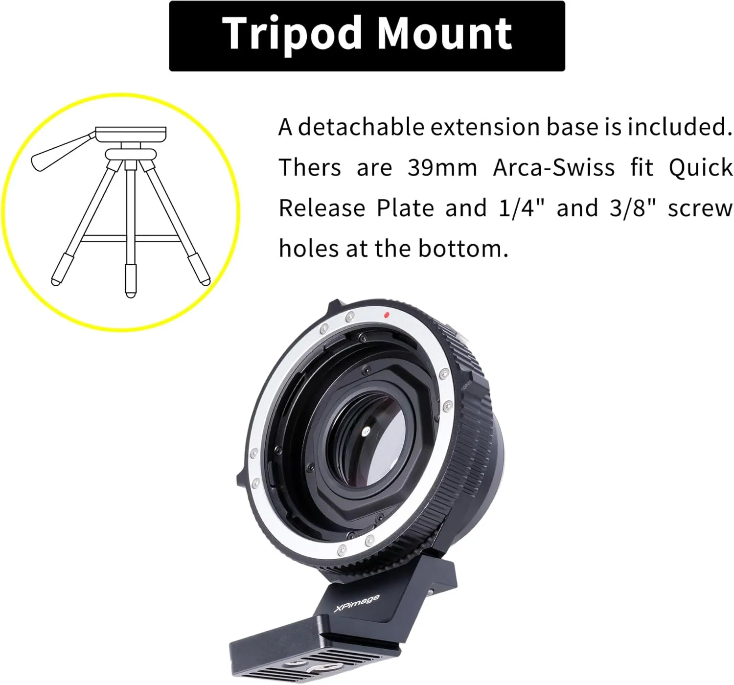 0.71X Optical Focal Reducer Lens Mount Adapter for Hasselblad V Lens to Leica or Panosonic L Mount Camera