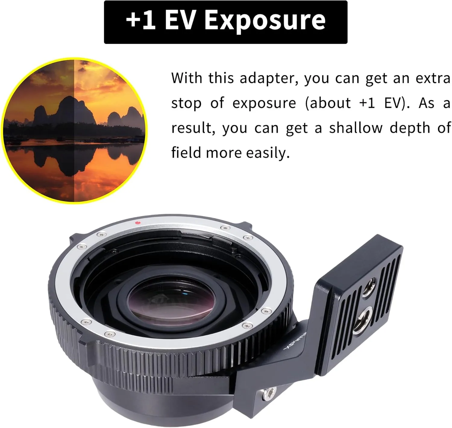0.71X Optical Focal Reducer Lens Mount Adapter for Hasselblad V Lens to Leica or Panosonic L Mount Camera