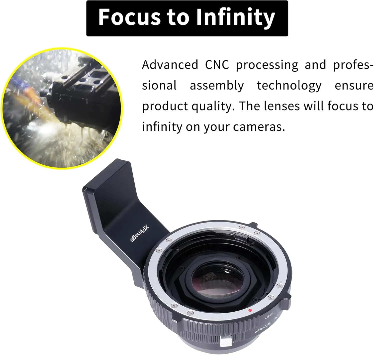 0.71X Optical Focal Reducer Lens Mount Adapter for Hasselblad V Lens to Leica or Panosonic L Mount Camera