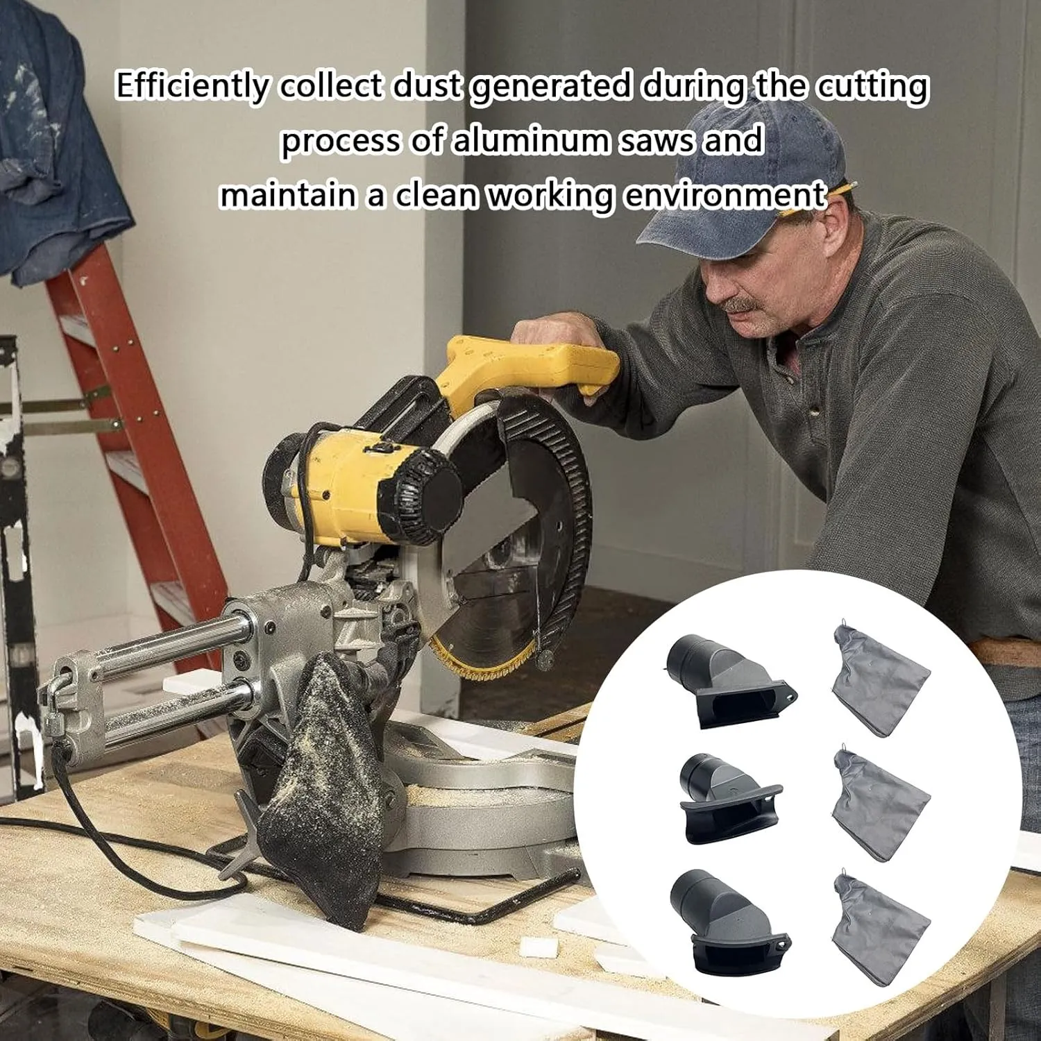 1 Set Functional Collection Bag With Air Outlet For 255 Aluminum Cutter With Enhancing Stability And Longevities
