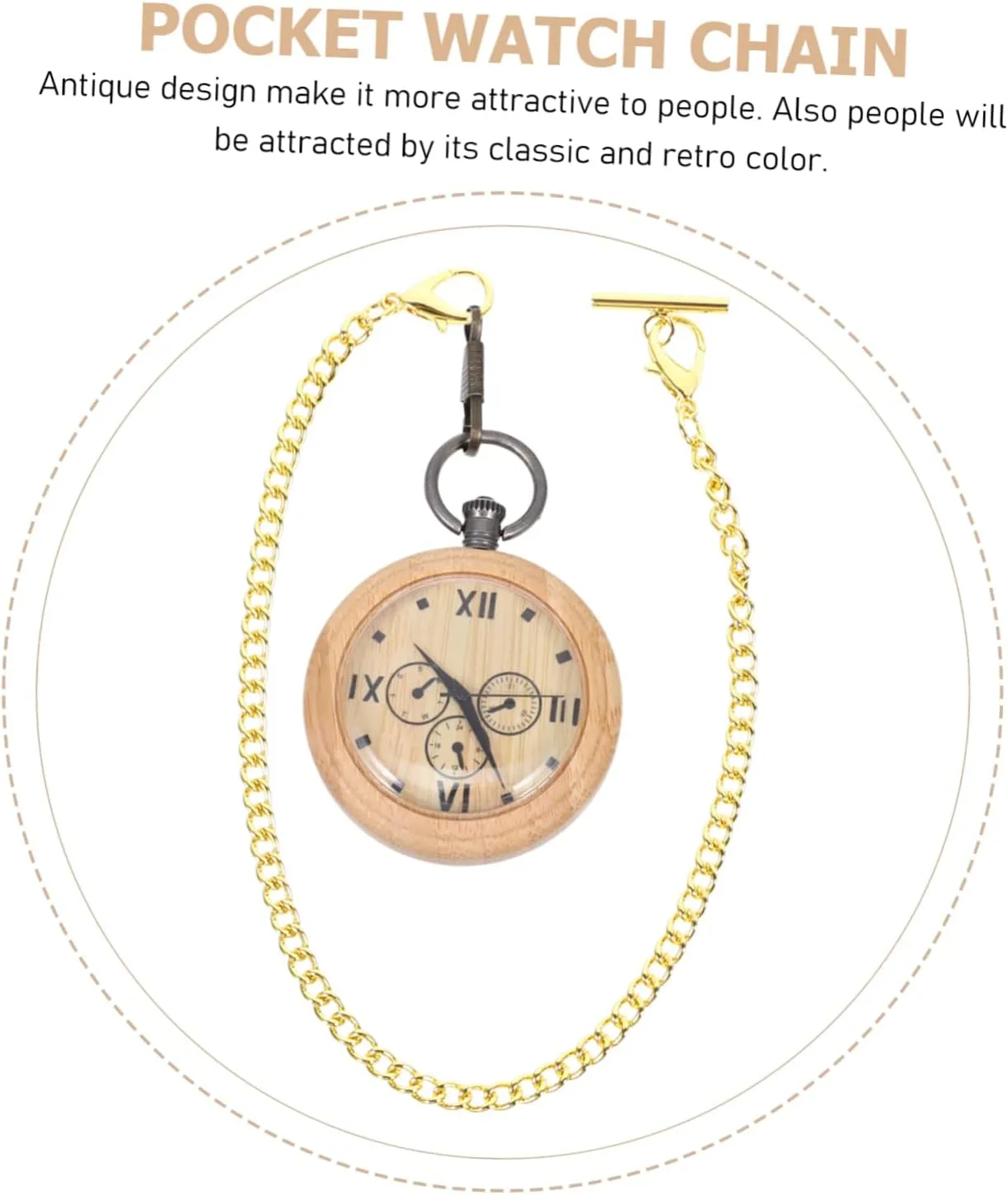10 Pcs Pocket Watch Chain Vest Chain with t Chain Waist Jeans Chain Wallets for Men Watch Chain Link