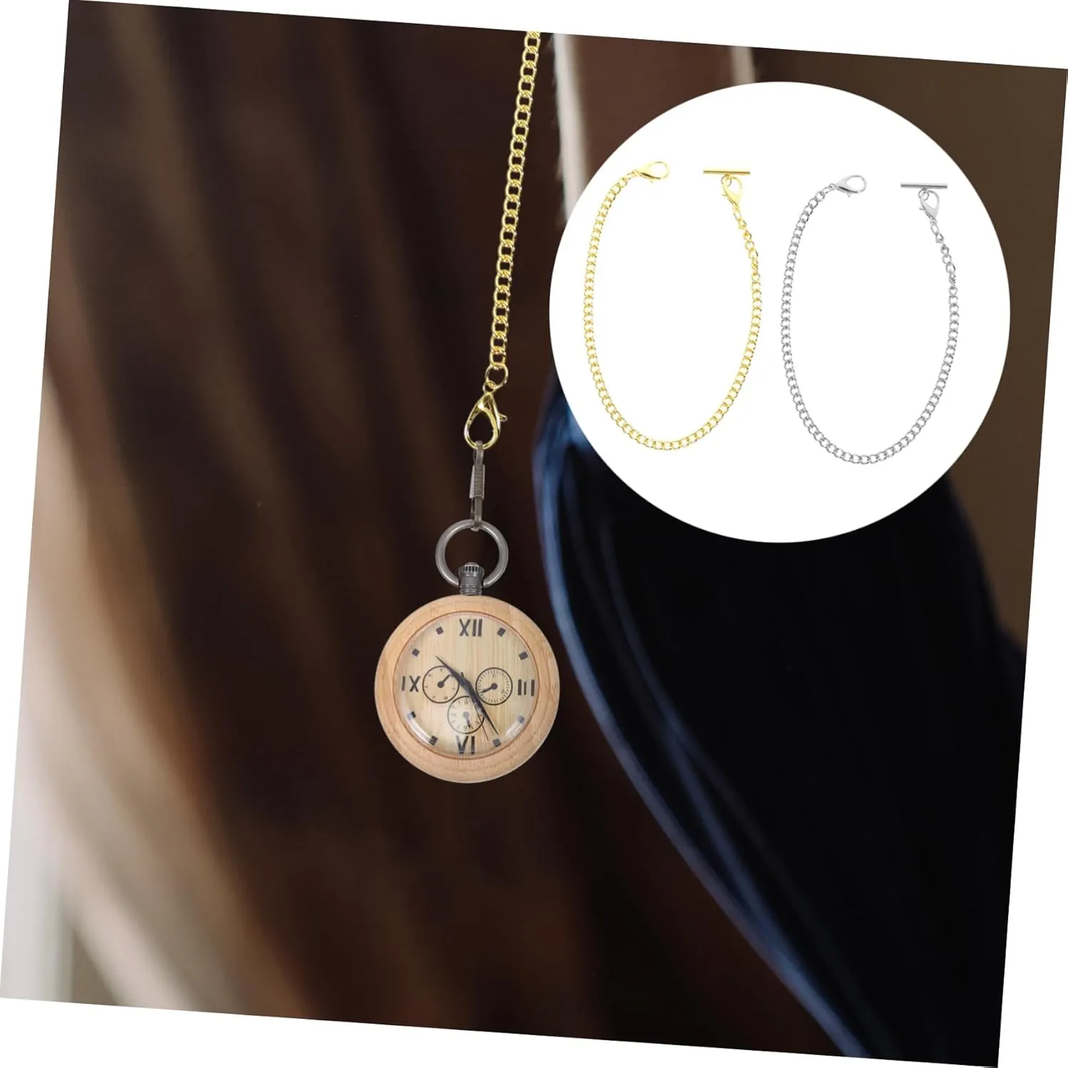 10 Pcs Pocket Watch Chain Vest Chain with t Chain Waist Jeans Chain Wallets for Men Watch Chain Link