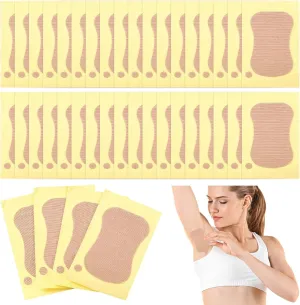 100 Cotton Sweat Pads for Underarms & Feet, 3 X 4.7 in Disposable Sweat Absorbers, Perfect for Sports & Everyday Use