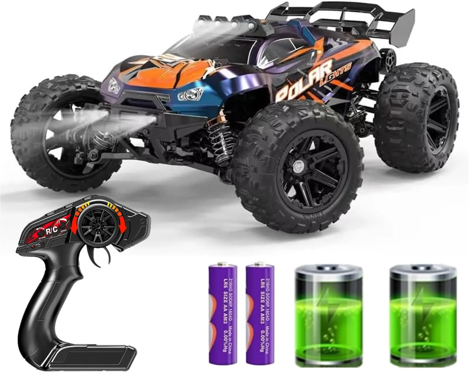 1:14 Remote Control Car, Camera Alloy Off Road RC Truck 4WD High Speed Fast Racing Electric Hobby Toy Off Road 2.4Ghz All Terrain Monster Vehicle Truck for Boys Kids Xmas Birthday Gift14 