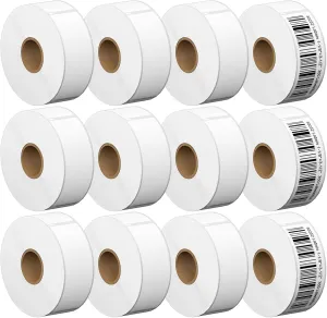12 Rolls 1-1/8" x 3-1/2" Mailing Label Replacement for Dymo 30252 Multipurpose Address Barcode Labels & Shipping Labels Compatible Dymo Labelwriter, Not Fit 5XL & 550