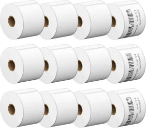 12 Rolls 2-5/16" x 4" Shipping Labels Replacement for Dymo 30256, Compatible with DYMO LabelWriter 4XL, 450, 450 Duo, 450 Turbo, 450 Twin Turbo, Not Fit 5XL & 550