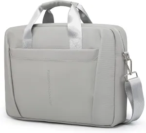 15-16 Inch Granulated Shoulder Portable Bag, Compatible with MacBook Pro 16 M4/M3/M2/M1, MacBook Air 15 M4 2025, ASUS Vivobook 16/16X Laptop, Messenger Bag, Silk Grey