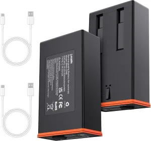 2-Pack 5000mAh Moultrie Power Mag Replacement Battery - Compatible with Moultrie Cellular Trail Cameras Edge, Edge Pro, Edge 2, Edge 2 Pro, USB-C & Solar Panels Charging
