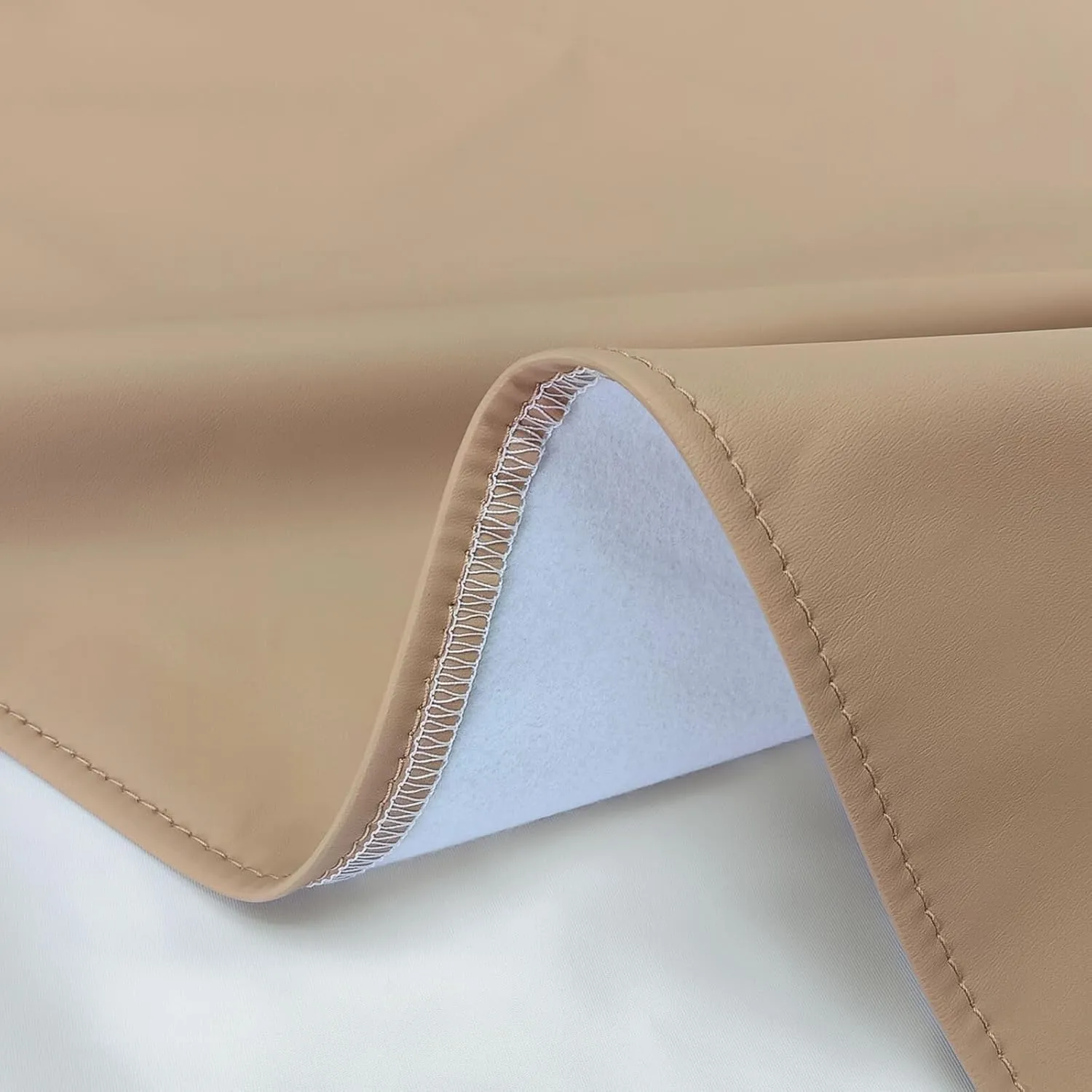 2 Pack Baby Leather Changing Mat, Waterproof Portable Diaper Changing Pad for Home, Wipeable Foldable Baby Travel Mat Fits Perfectly in Diaper Bag, 30 x 17 inches, Off White and Blue