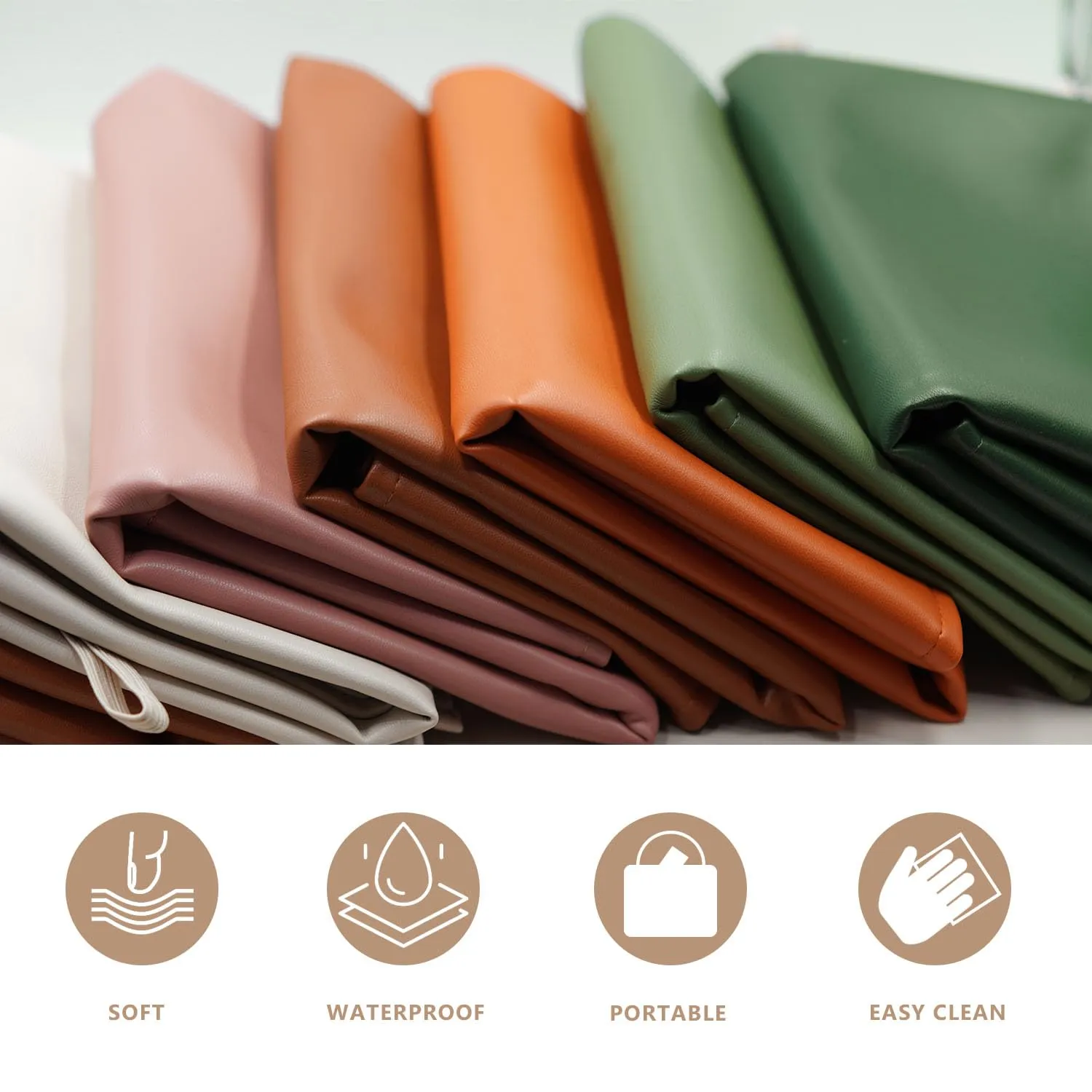 2 Pack Wipeable Diaper Changing Pad for Baby, Portable Baby Changing Mat for Travel or Home, Foldable Mat Fits Perfectly in Diaper Bag (67-08)