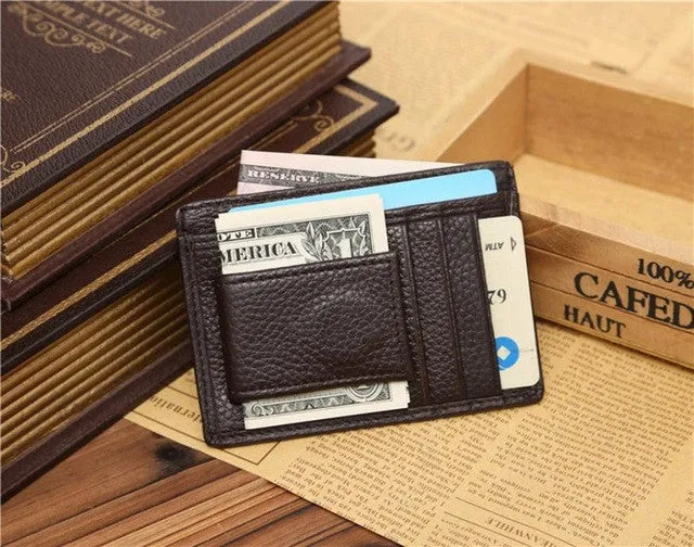 2015 New Fashion man wallet leather with coin pocket  Credit ID Card Holder