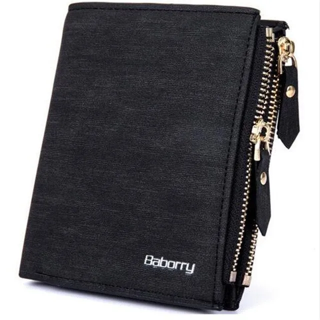 2019 Leather Men Wallets Double Zipper Coin Bag Famous Brand PU Leather Wallet Money Purses Luxury Big Capacity Wallet Carteira