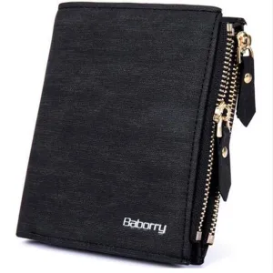 2019 Leather Men Wallets Double Zipper Coin Bag Famous Brand PU Leather Wallet Money Purses Luxury Big Capacity Wallet Carteira