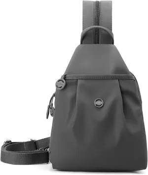 2025 Backpack Chest Bag Double Zipper Large Capacity, Adjustable Shoulder Strap, Waterproof Oxford Fabric for Travel,Sports (Grey)