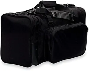 20" Blank Sports Duffle Bag Gym Bag Travel Duffel With Adjustable Strap and Removal Front Compartment (Black)