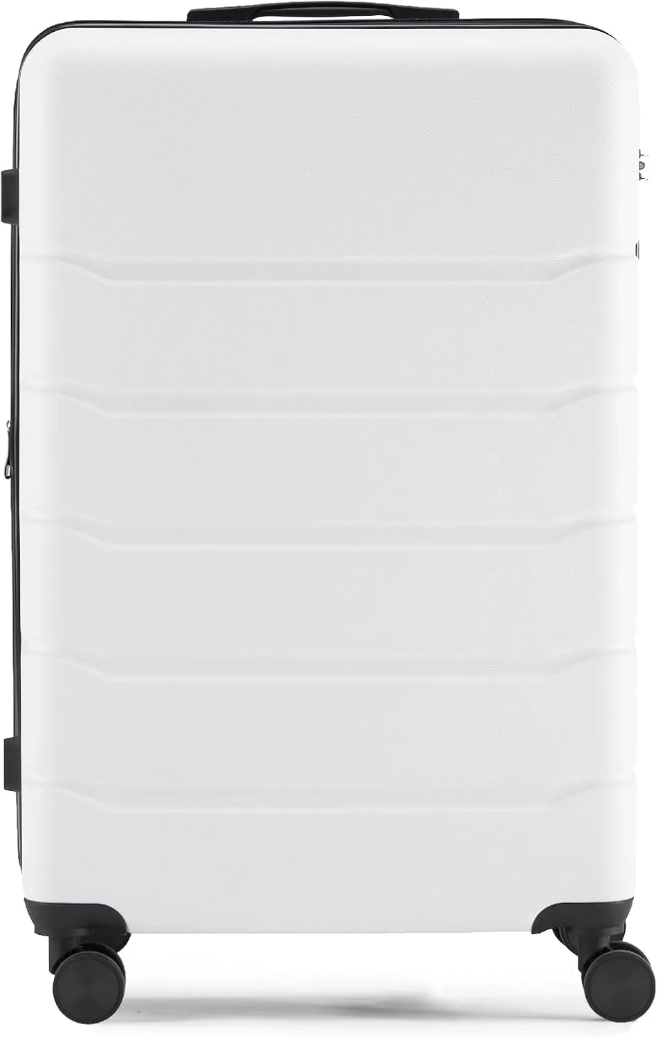 24 Inch Luggage Suitcase, Hard Shell Rolling Suitcase with TSA Lock, Expandable Lightweight Luggage with Spinner Wheels, White