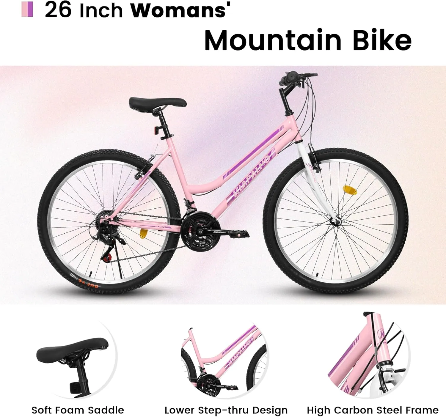 24/26/27.5 Inch, Dual Full Suspension Mountain Bike, 21 Speed Summer Travel, Mens Womens Outdoor Cycling Commuting City Bike to School Work, Birthday Gifts Bicycles