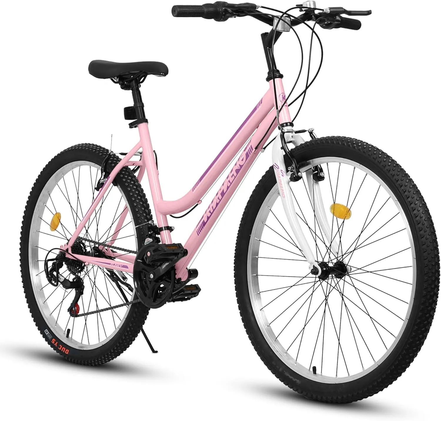 24/26/27.5 Inch, Dual Full Suspension Mountain Bike, 21 Speed Summer Travel, Mens Womens Outdoor Cycling Commuting City Bike to School Work, Birthday Gifts Bicycles