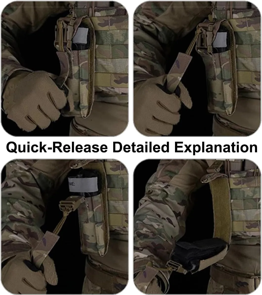 2PCS Tactical Tourniquet Pouch Holder, Quick-Release Molle Tourniquet Holder