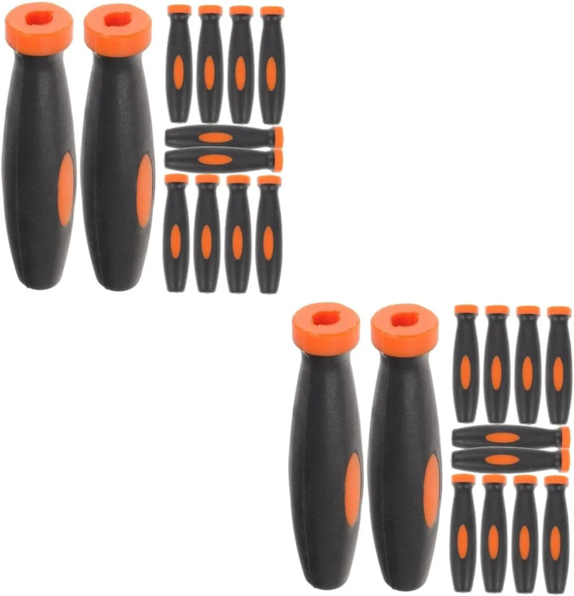 2sets Rubber Handle File Accessories Ergonomic Design Cutting Tool Handle Grip 12pcs*2