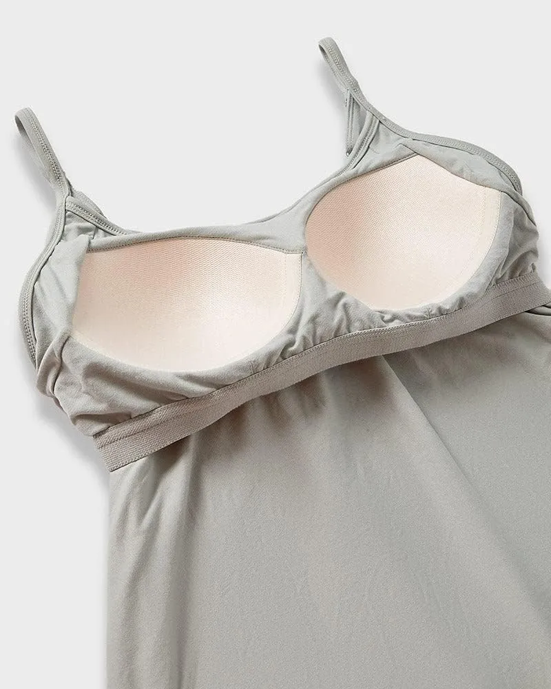 32 Degrees Women’s Cool Flowy Bra Dress | with Built-in Cups | Relaxed Fit | Adjustable Spaghetti Strap