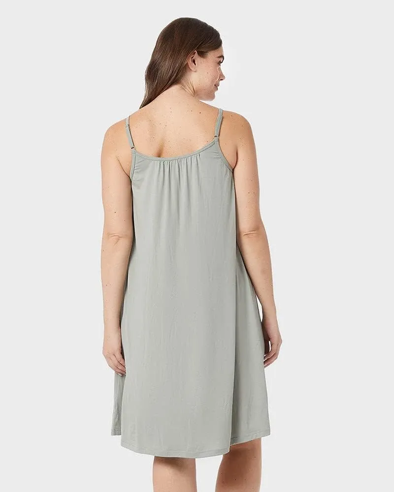32 Degrees Women’s Cool Flowy Bra Dress | with Built-in Cups | Relaxed Fit | Adjustable Spaghetti Strap