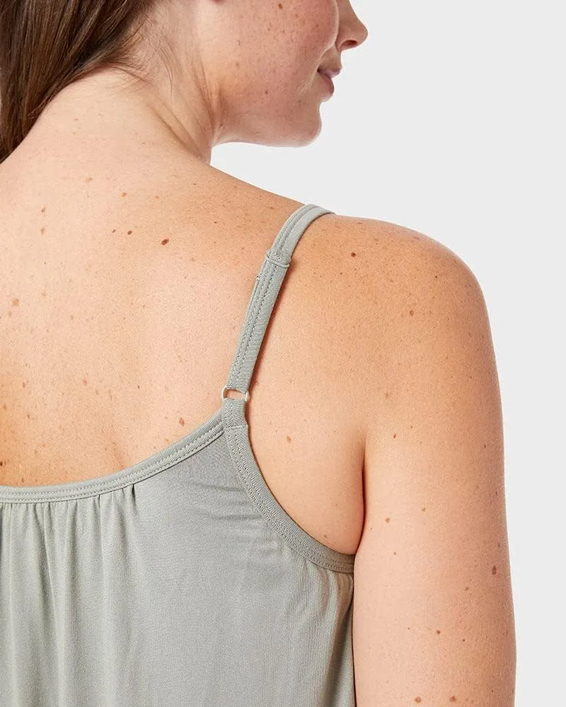 32 Degrees Women’s Cool Flowy Bra Dress | with Built-in Cups | Relaxed Fit | Adjustable Spaghetti Strap