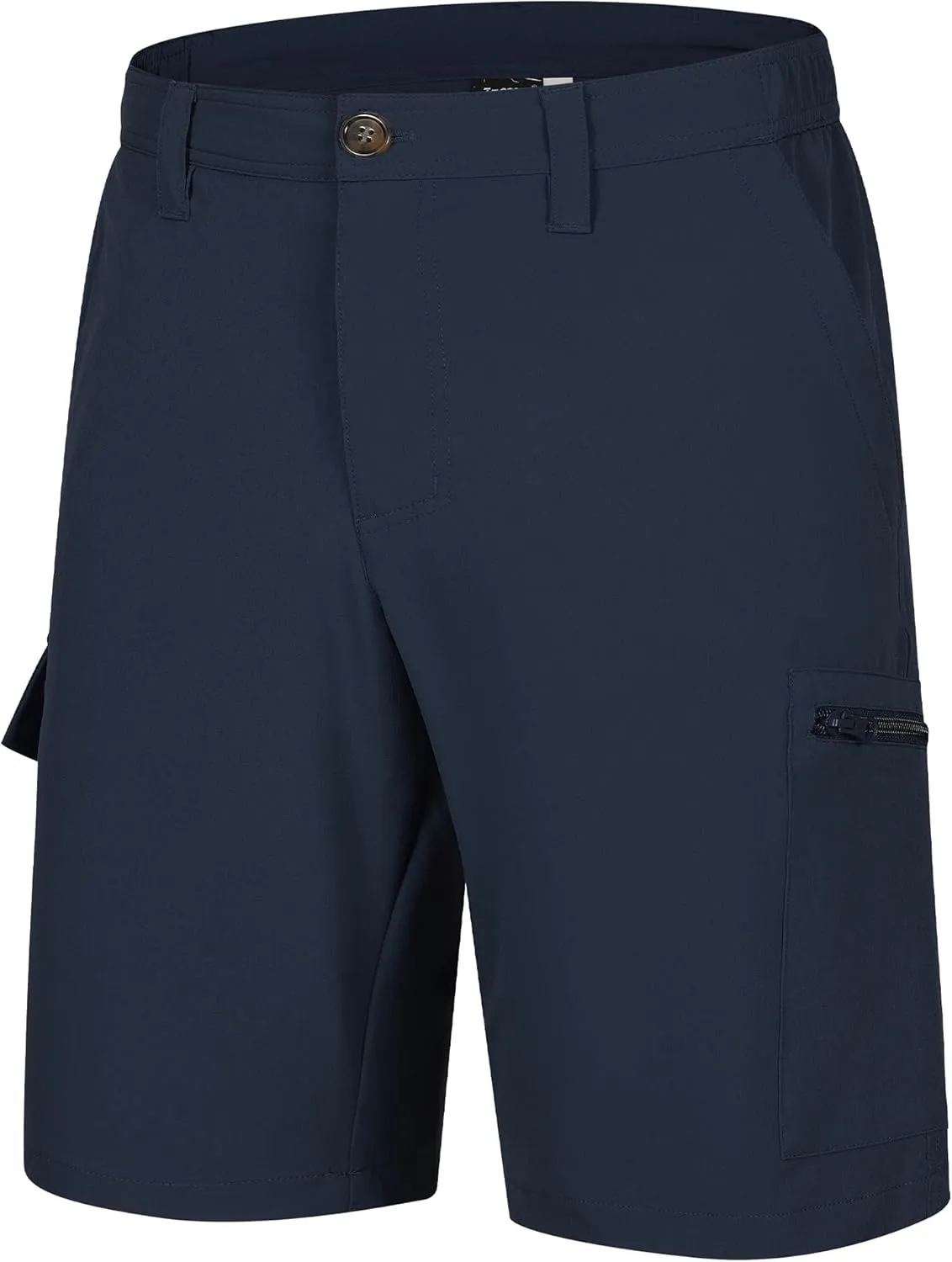 33,000ft Men's Golf Shorts 10" Inseam with Zipper Pocket Lightweight Quick Dry Stretch Hiking Cargo Shorts for Travel Fishing