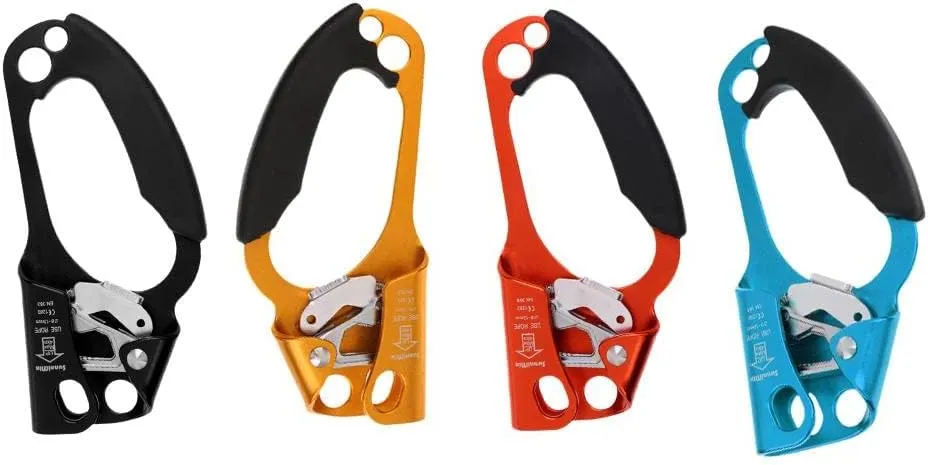 4KN Outdoor Climbing Ascender for Right/Left Hand Use, Fits mm Rope