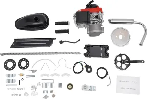 53CC 4-Stroke Engine, Gasoline Bicycle Engine Kit Gas Petrol Bike Engine Conversion Kit, Single Cylinder Gasoline Engine Bike Motor Kit Motorized Bicycle Kit for Adult Bikes, 6800Rpm