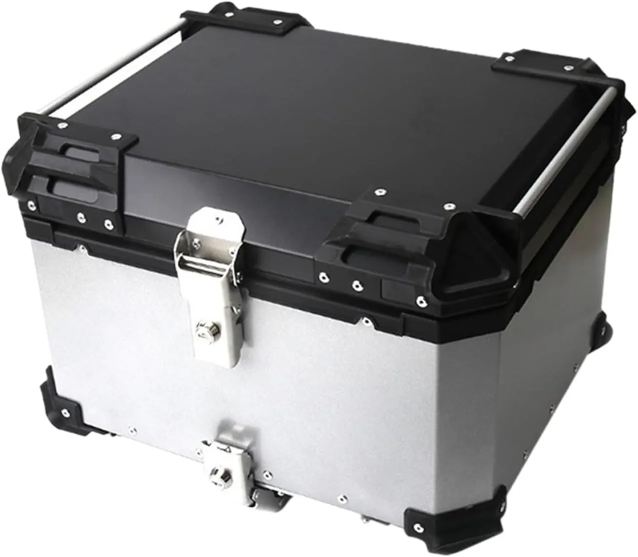 55L Universal Motorcycle Aluminum Alloy Rear Trunk Luggage Case Quick Release Electric Motorbike Waterproof Tail Box Storage Box
