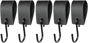 5Pcs Outdoor Camping Hanging Hook S Shape PU Leather Hanger Dangling Strap Holder Storage Hook Portable Camping Hangers