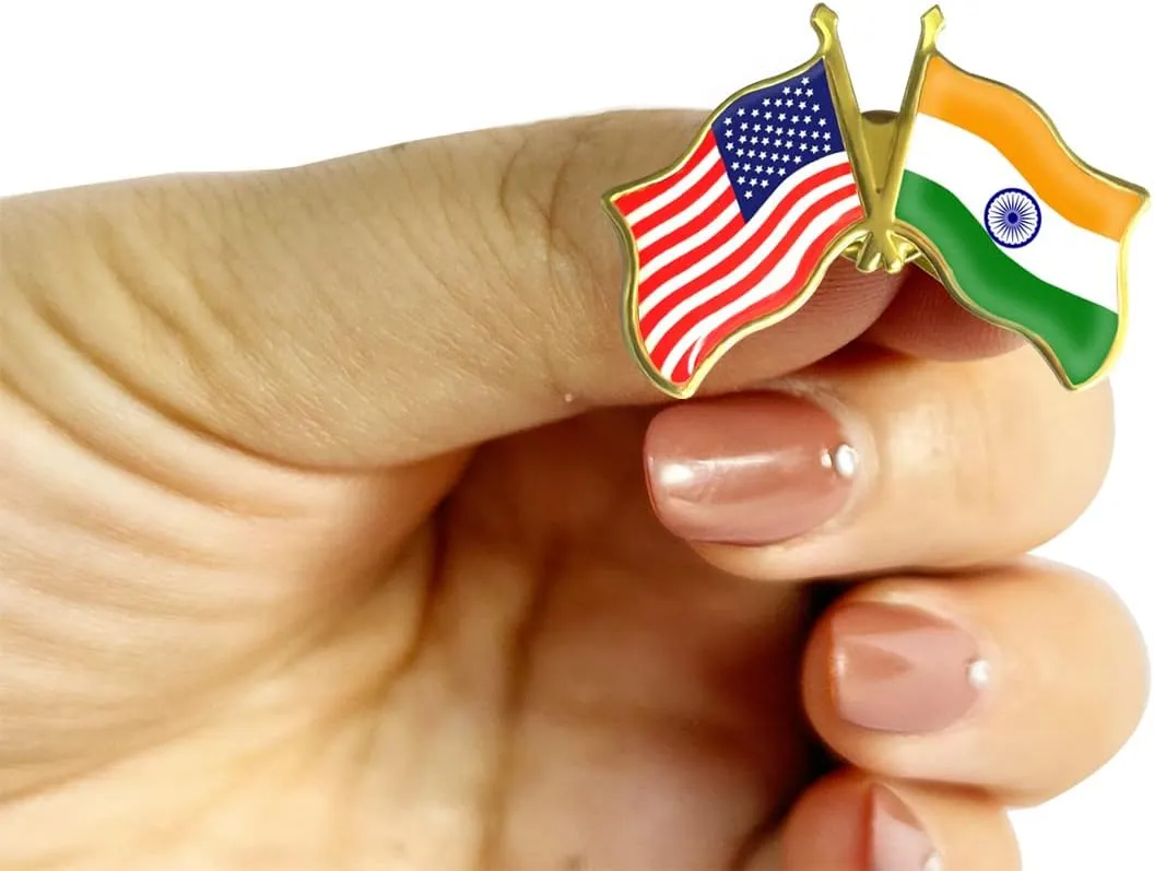 6/12/50/100 Pack-American India Friendship Flag Pins Bulk -1.5” Metal Patriotic US USA Indian Lapel Pins Badge Souvenir