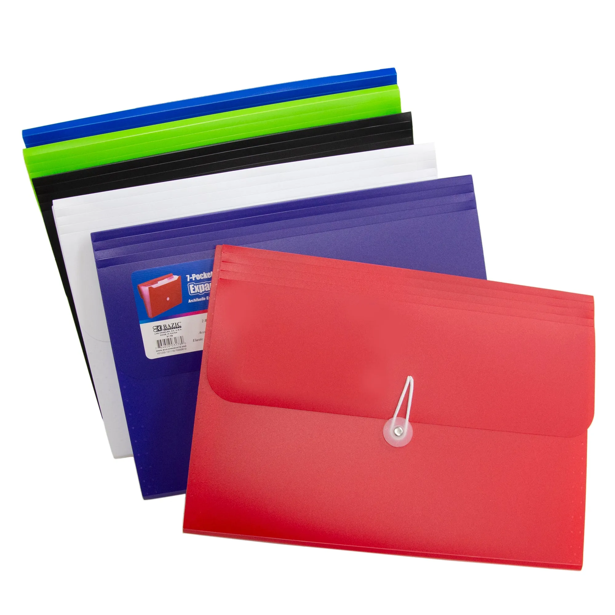 7-Pocket A4/Letter Size Poly Expanding File