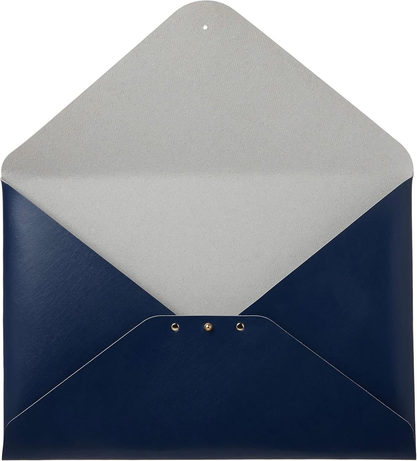 9 x 13-Inches Shiny Navy Blue Recycled Leather File Folder (PT00922)