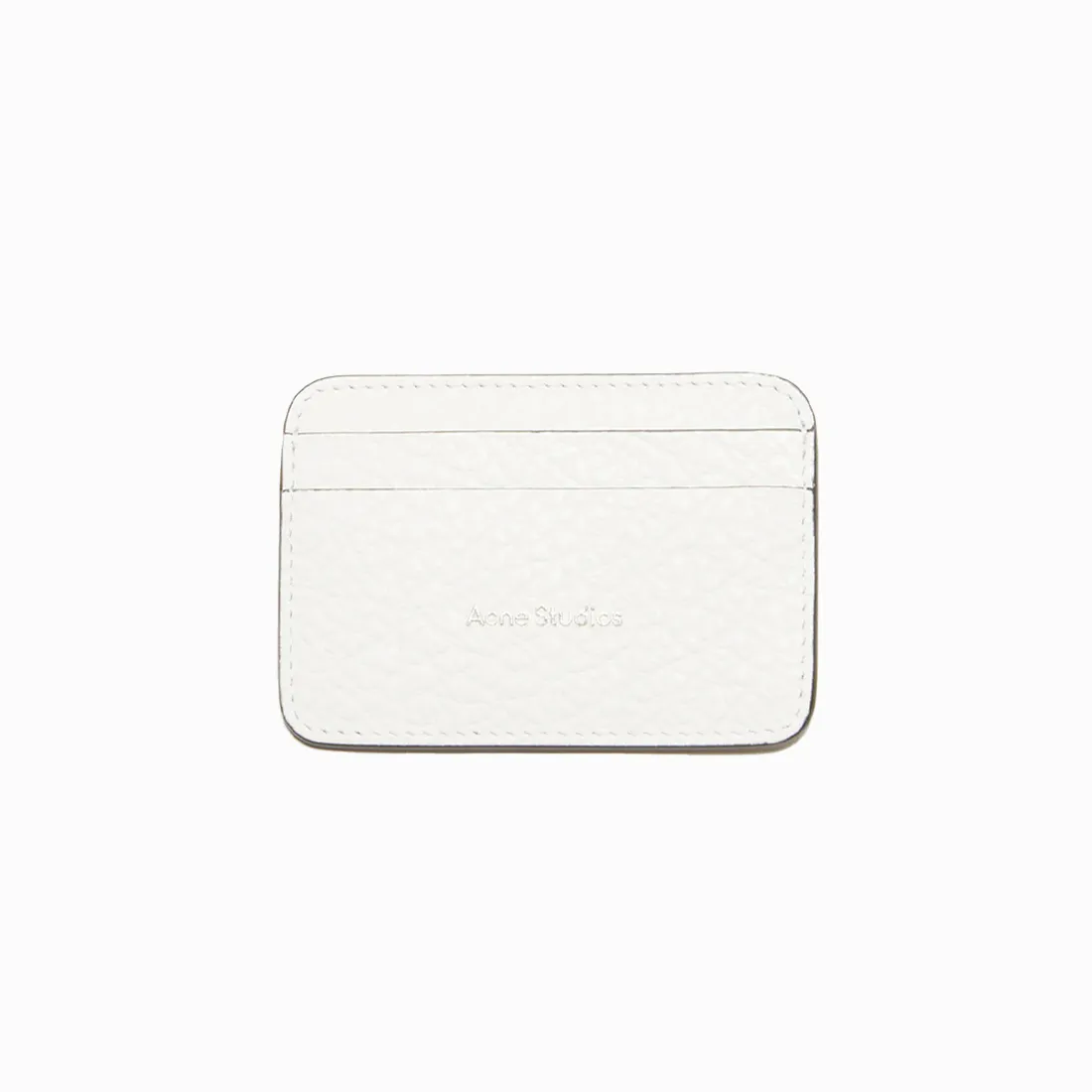 Acne Studios Grained Leather Card Holder White