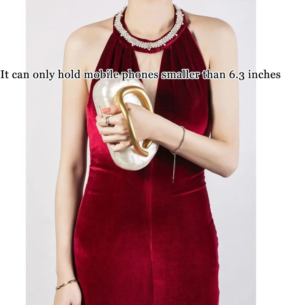 Acrylic Clutch Purse for Women Classic Round Acrylic Evening Handbag Vintage Metal Handlebars Bag for Wedding Party Prom