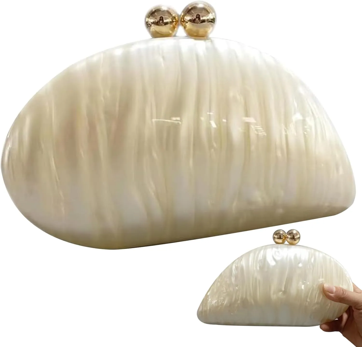 Acrylic Clutch Purse For Women Girls Seashell Clutch Glitter Marble Purse Evening Clutch Bag For Party