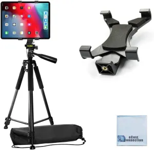 Acuvar Universal Tablet Tripod Mount and Universal Smartphone Mount Holder for All Smartphones and Tablets (60" Tripod   Tablet Holder)