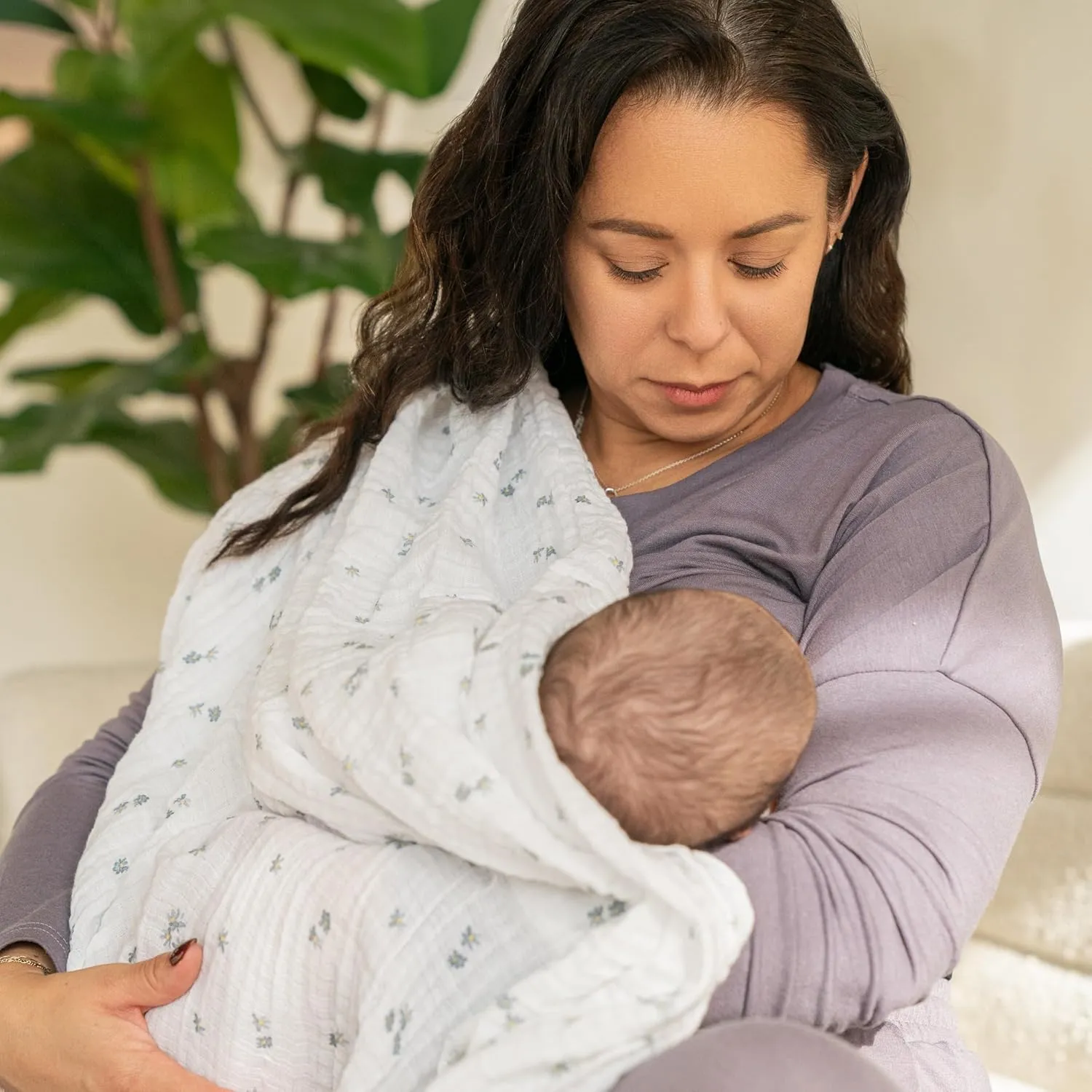 aden   anais Essentials Cotton Muslin Swaddle, Breathable Baby Blanket, Ideal for Boys, Girls, Newborns, Babies & Infants, Receiving Blanket, Soft and Lightweight Wrap, 4 Pack, Butterfly Garden