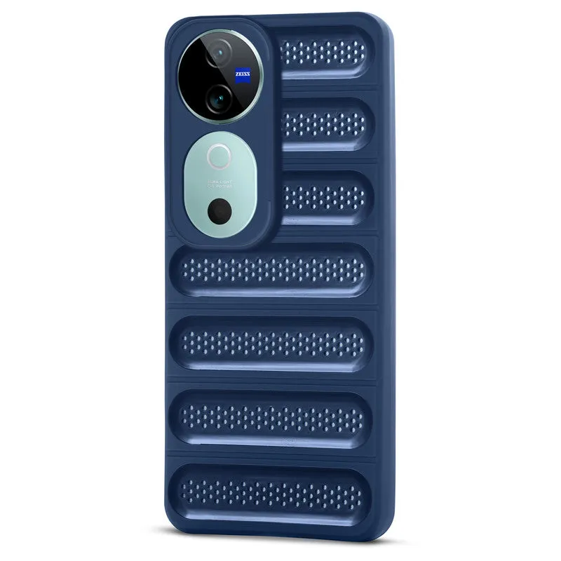 Advanced Perforated Breathable With Rugged Back Cover Case For Vivo V40 5G