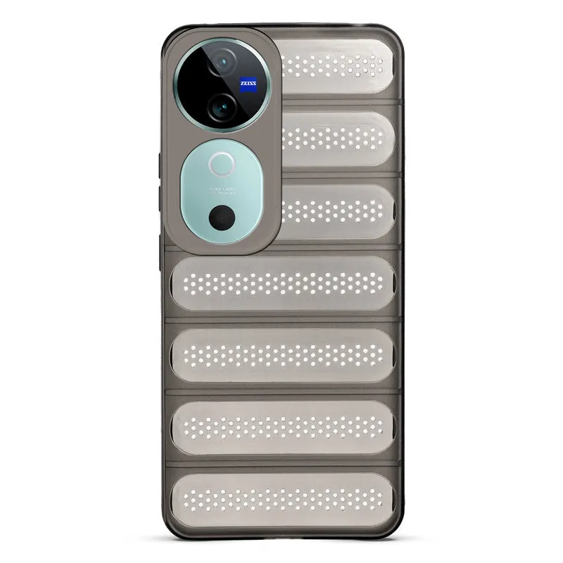 Advanced Perforated Breathable With Rugged Back Cover Case For Vivo V40 5G