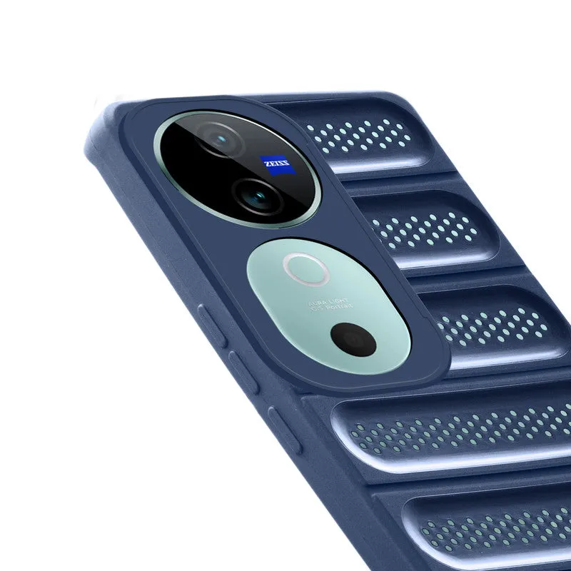 Advanced Perforated Breathable With Rugged Back Cover Case For Vivo V40 5G