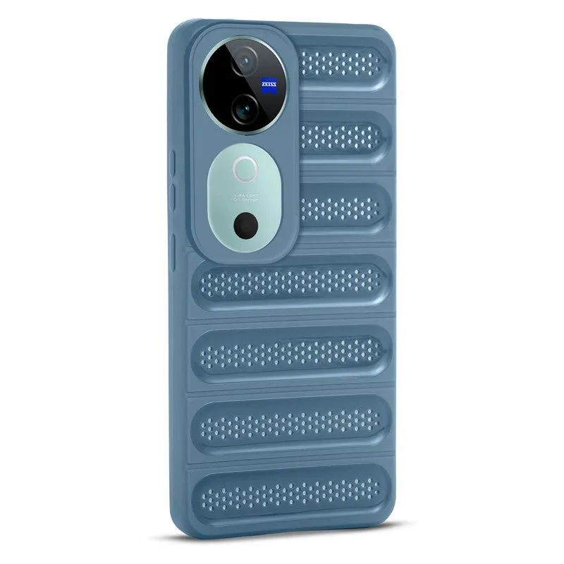 Advanced Perforated Breathable With Rugged Back Cover Case For Vivo V40 5G
