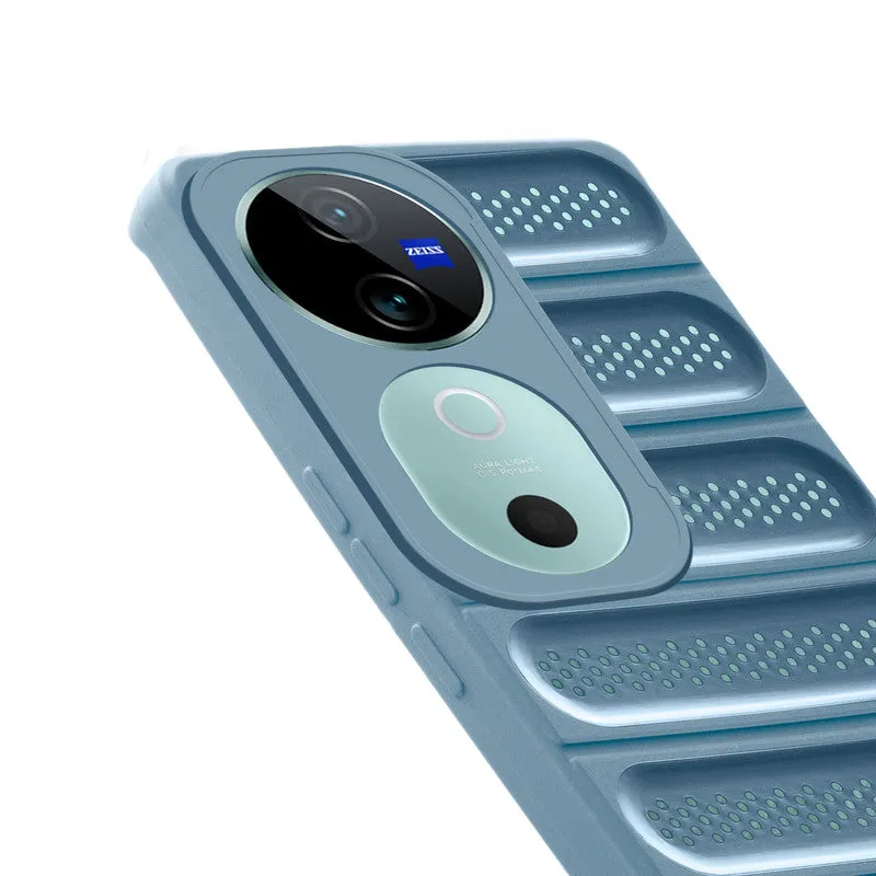 Advanced Perforated Breathable With Rugged Back Cover Case For Vivo V40 5G