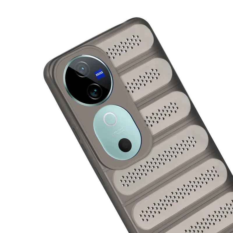 Advanced Perforated Breathable With Rugged Back Cover Case For Vivo V40 5G