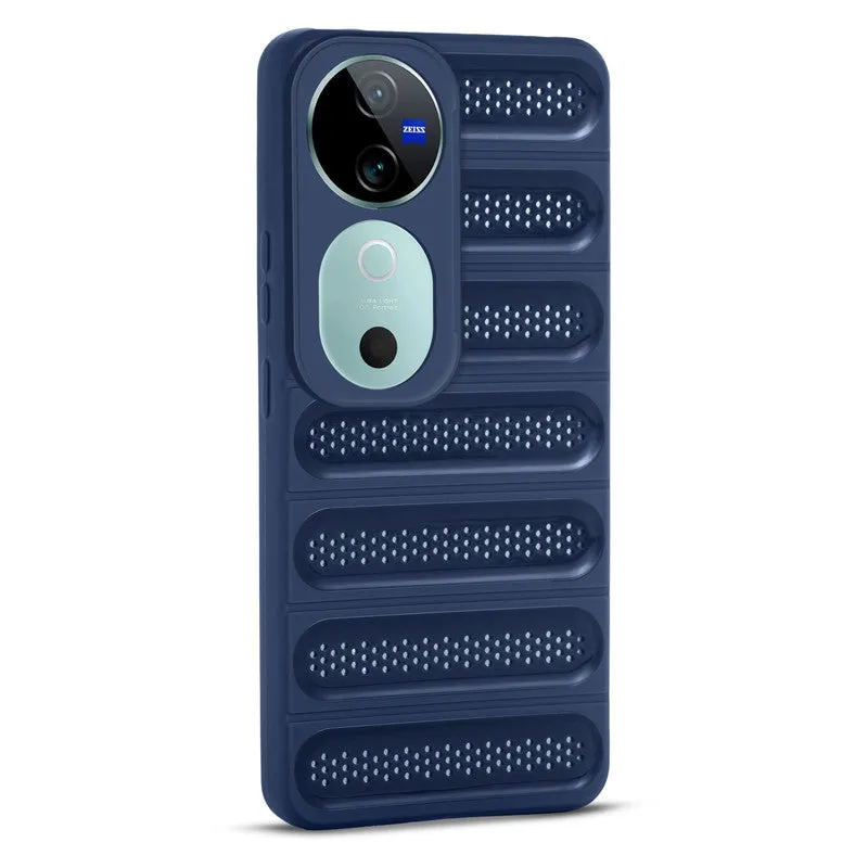 Advanced Perforated Breathable With Rugged Back Cover Case For Vivo V40 5G