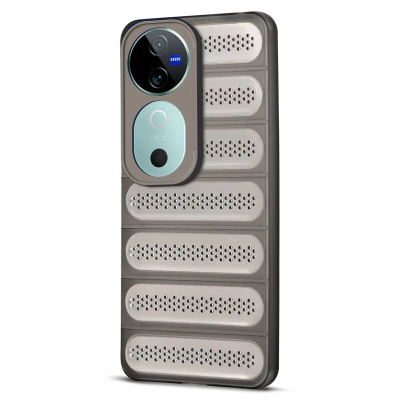 Advanced Perforated Breathable With Rugged Back Cover Case For Vivo V40 5G
