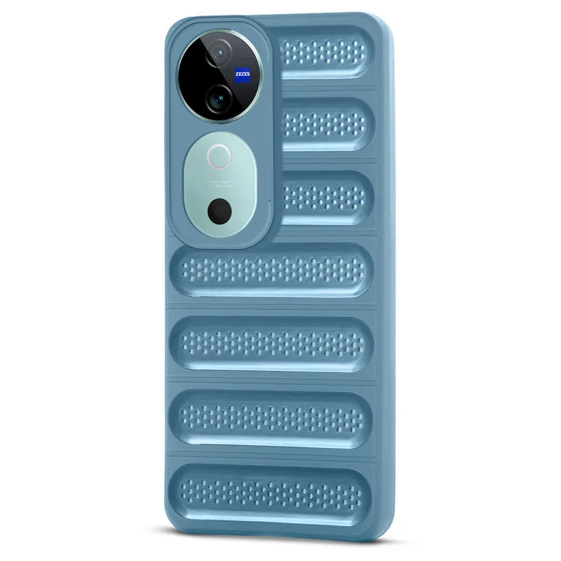 Advanced Perforated Breathable With Rugged Back Cover Case For Vivo V40 5G