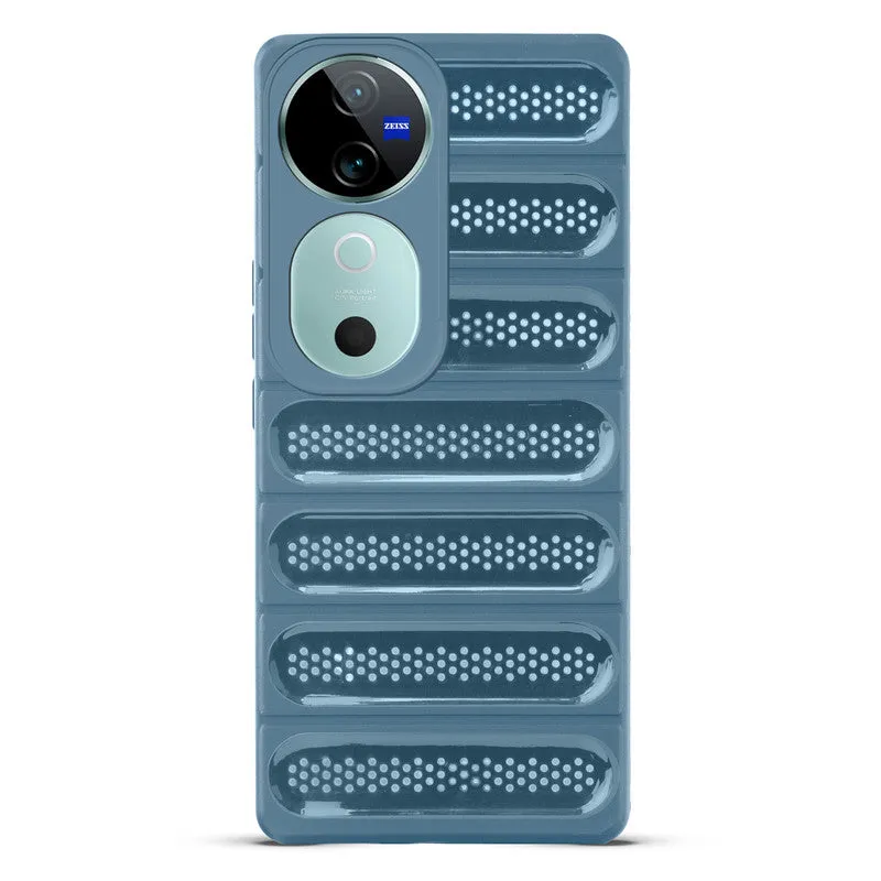 Advanced Perforated Breathable With Rugged Back Cover Case For Vivo V40 5G